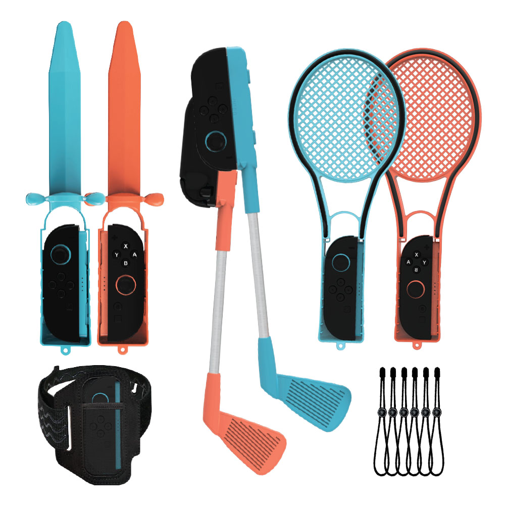 스위치2, 닌텐도, 스포츠, 올인원, 스포츠킷, 라켓, 소드, 골프채, 손목스트랩, 레그스트랩